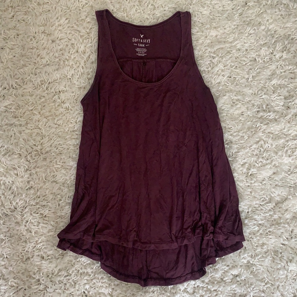AEO Soft&Sexy Maroon Tank